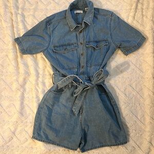 Denim romper